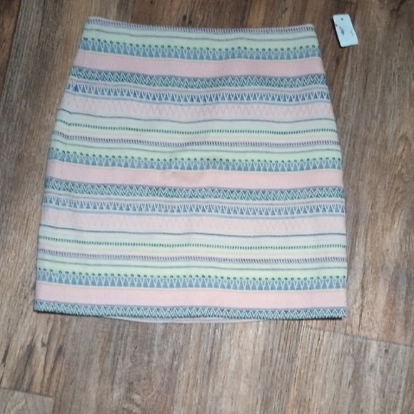 Striped Multicolor Lined Feminine Women's Casual Spring Skirt - Picture 1 of 4